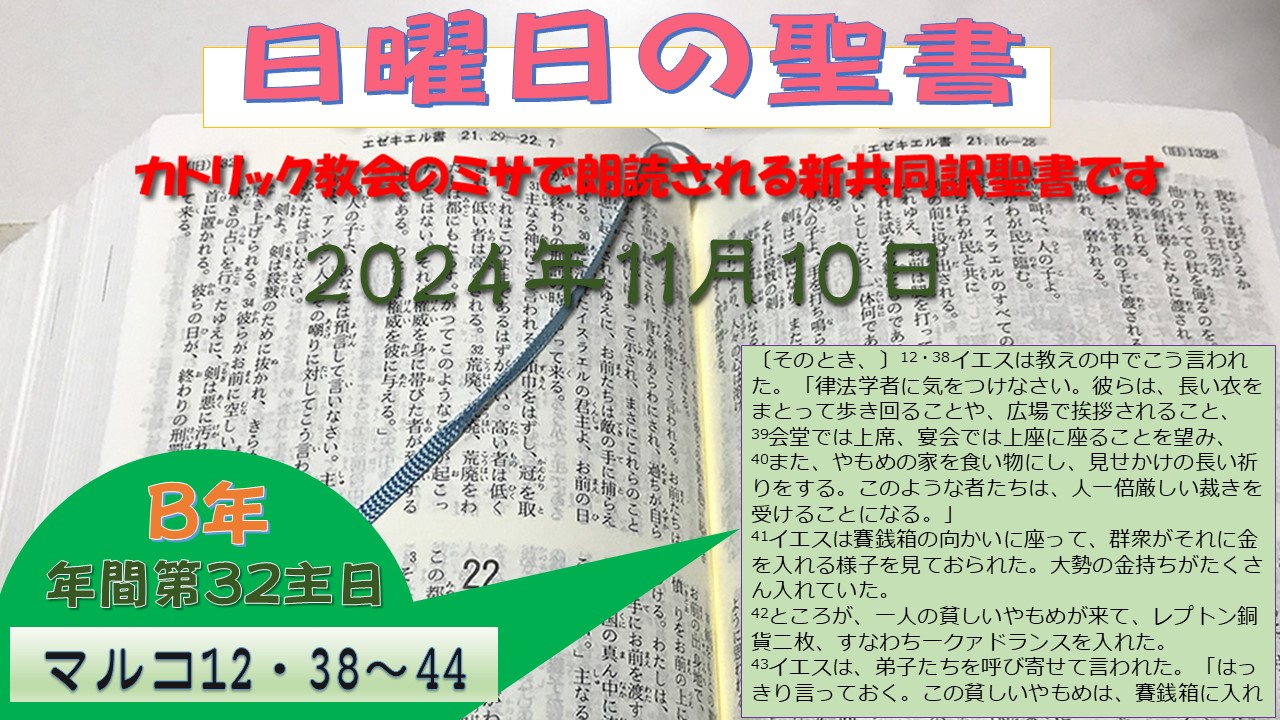 年間第32主日（B年）の聖書